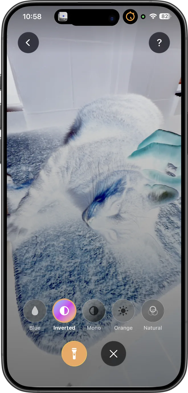 Live Scan on a cat's fur.